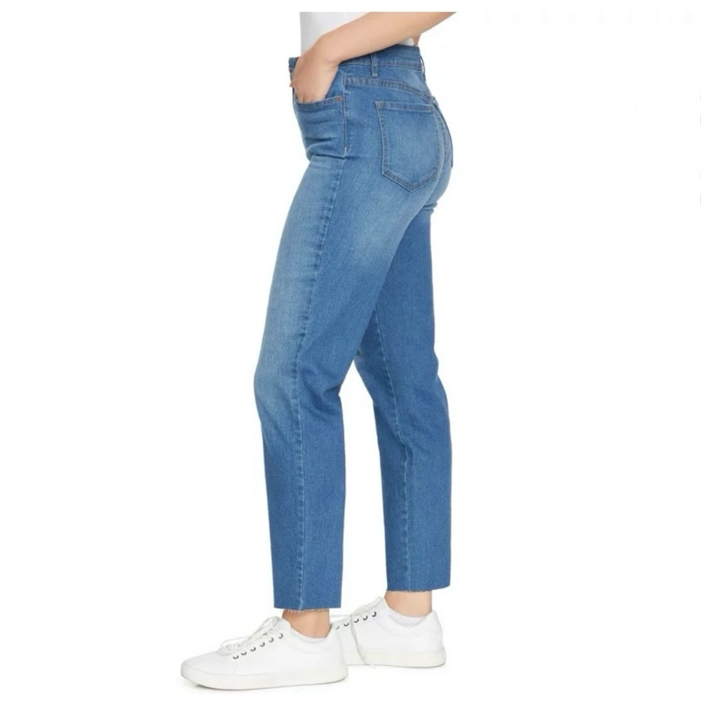 Social Standard High Waist Fringe Straight Leg Jeans Size 12